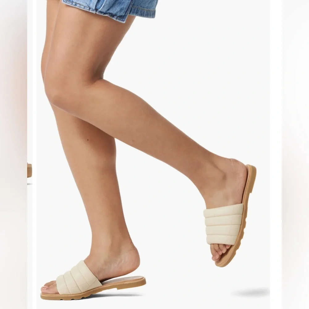 NWT SOREL Ella III Quilted Puff Slide Sandal Size 6 - Picture 2 of 9